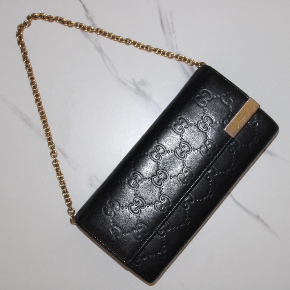 SOLD Gucci Mini Clutch Purse with Gold Chain